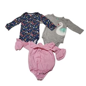 Lot of three long sleeve onesies not Brandon